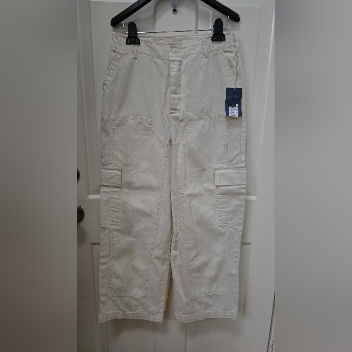 Universal Thread Cream/White Sand Cargo Women Pants Size 4-Nwt